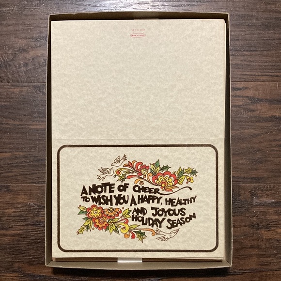 Vintage Lot of 33 60's 70's Boho Mod MCM Christmas Card Holiday New Year - Picture 9 of 10